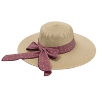Chapeaux de soleil à large bord pour femmes lettre broderie nœud noir Panama chapeau de paille plié disquette plage dames casquettes