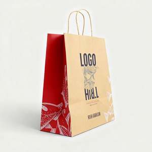 Sac en papier kraft personnalisé haut de gamme, sac d'expédition en papier brun - Product Image 2