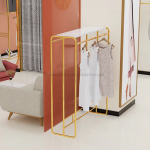 Nhà Máy Mới Thời Trang Quần Áo Cửa Hàng Hiển Thị Đứng Chất Lượng Tốt May Mặc Hiển Thị Đứng Thiết Kế Kim Loại May Mặc Quần Áo Giá - Product Image 5