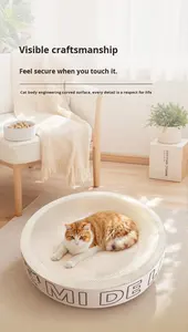 Cama para Gato Branca e Amarela, Arranhador de Papelão Ondulado de Grande Diâmetro, Resistente ao Desgaste e que Não Danifica as Garras - Product Image 3