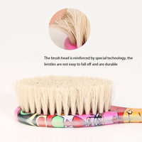 Nouvel arrivage Brosse à cheveux portable 2 en 1 pour hommes, peigne à barbe et moustache personnalisé en crin de cheval