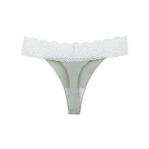 Vente Flash : Culottes string sans couture taille basse <span class=keywords><strong>en</strong></span> dentelle pour <span class=keywords><strong>femme</strong></span> – <span class=keywords><strong>Lingerie</strong></span> sexy et douce à motif floral pour dames - Product Image 4