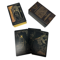 Usine d'impression YHD, conception de logo personnalisée, impression de cartes de tarot, feuille d'or, papier noir, jeu de cartes d'oracle, cartes de tarot, cartes d'oracle