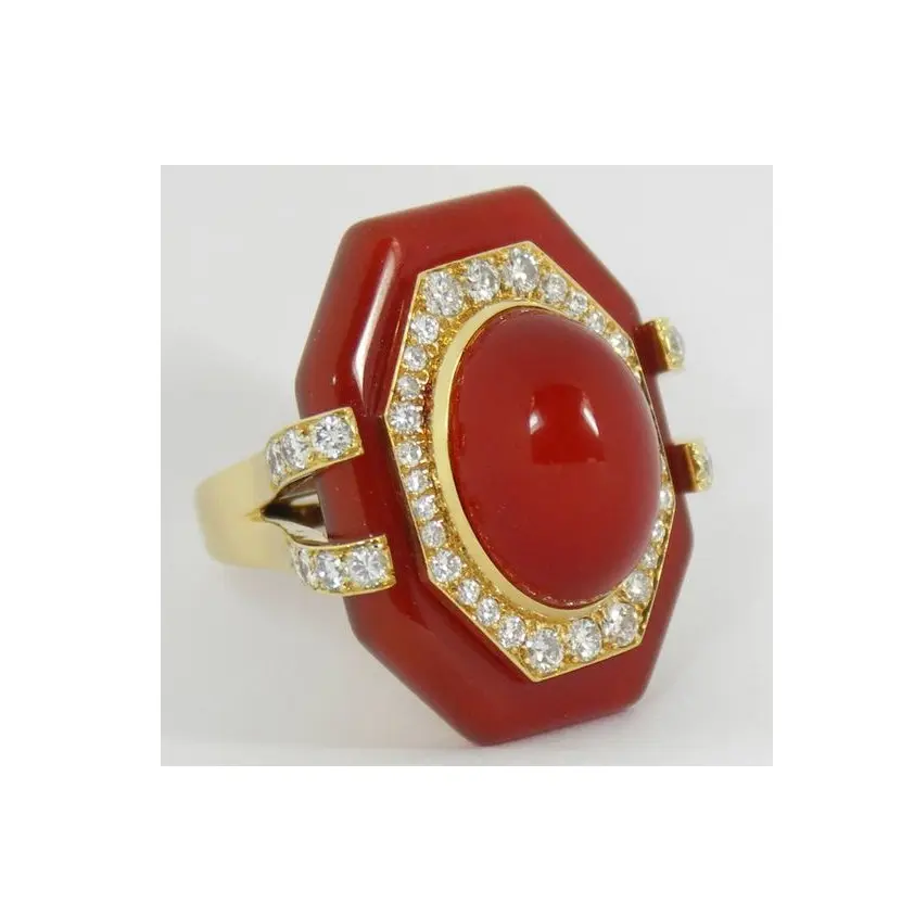 Elegant Looking Luxury Donut Ring Red Onyx Stones For Women Rings for Gifting Propose Available at Wholesale Price