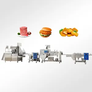 Línea de producción automática de máquina para hacer nuggets de pollo y hamburguesas TCA