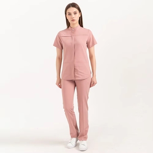 Ensembles d'uniformes médicaux personnalisés pour hommes avec tissu tissé à détection d'aiguilles pour blouses d'infirmiers en gros - Product Image 1