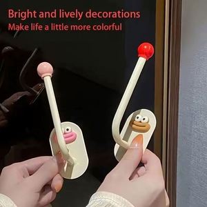 Ensemble d'organisateurs muraux pliables multifonctionnels amusants avec 4 crochets en plastique mignons pour salle de bain, cuisine, armoire - Grande capacité - Product Image 5