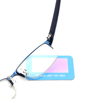 Lunettes optiques anti-lumière bleue pour hommes d'affaires, lunettes d'ordinateur ultra-légères à demi-monture, montures de lunettes en métal unisexe, diamant carré
