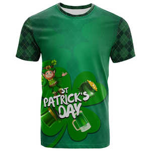 T-shirt à manches courtes pour homme, col rond, motif trèfle à quatre feuilles, symbole de la Saint-Patrick, impression « Have a Beer », pour la Saint-Patrick irlandaise 2026 - Product Image 5