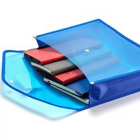 Pochette d'étiquettes Fermeture par bouton pression Dossiers en plastique Extensible Dossier de documents Extensible File Portefeuille Enveloppes Pochette