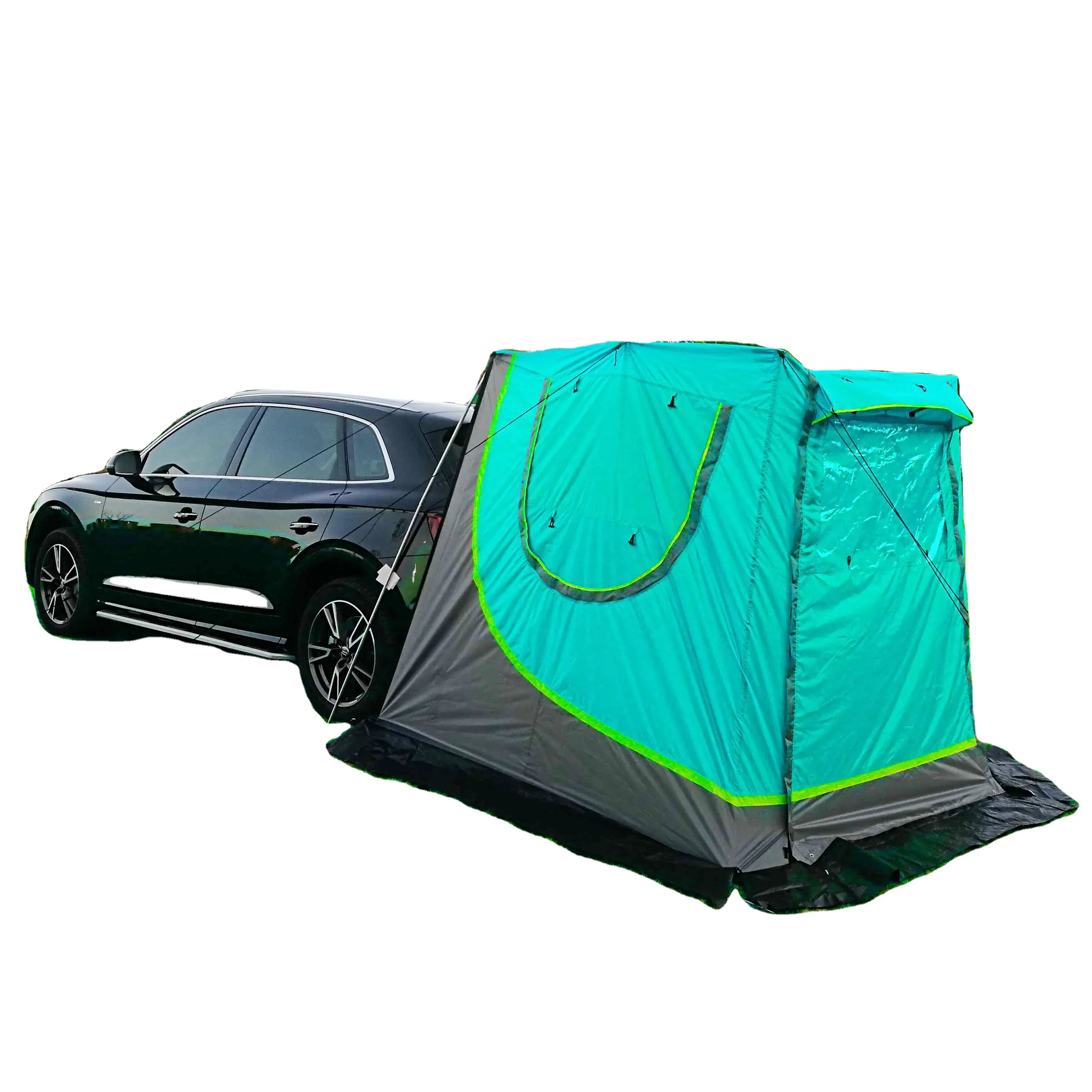 屋外サンシェードポータブル折りたたみ式接続可能テールゲートキャノピーキャンプカーリアSuvオーニングカーテント
