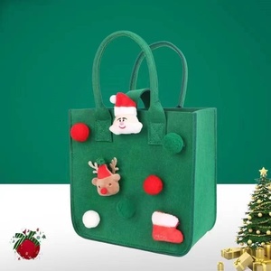 Bolso de fieltro personalizado con dibujos animados de Navidad para niños, bolsa de regalo de vuelta manual, de dulces de Navidad, promocional, <span class=keywords><strong>2022</strong></span> - Product Image 6