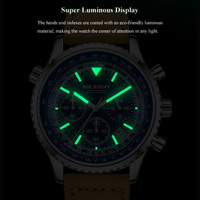 Montre chronographe pour homme, montre sport à quartz, cadran soleil, multifonctionnelle, luxe, lumineuse, plusieurs sous-cadrans, montre-bracelet pour homme