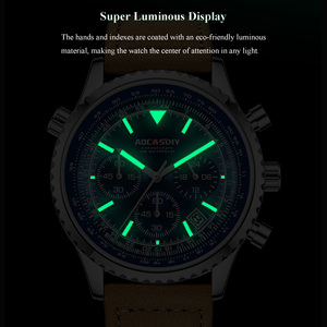 <span class=keywords><strong>Orologio</strong></span> Cronografo da Pilota per <span class=keywords><strong>Uomo</strong></span>, <span class=keywords><strong>Orologio</strong></span> al Quarzo Sportivo con Quadrante Sunburst, Multifunzione, Luminoso, con Molteplici Quadranti Secondari - Product Image 6