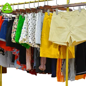 Coton pantalon court grande marque vêtements d'occasion pas cher en vrac en gros vêtements d'occasion