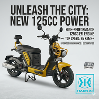 Scooter à essence EURO 5 50CC, 4 temps, refroidissement par air, démarrage électrique, frein à disque avant, frein à tambour arrière, cyclomoteur à essence pour les déplacements des adultes