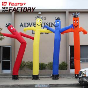 Xách tay Inflatable không khí vũ công 20ft cao đầy màu sắc lượn sóng người đàn ông với Blower cho cửa hàng mở quảng cáo ngoài trời hiển thị - Product Image 1