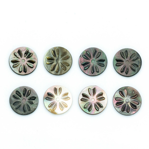 <span class=keywords><strong>Perle</strong></span> naturelle en forme de tournesol, couleur noire, perles en pierre précieuse, en vrac, personnalisées - Product Image 4