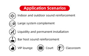 נתיב PRO212M גבוהה באיכות ביצועים ליניארי מערכת קול חיזוק כפול 12 אינץ עמיד למים פסיבי קו מערך רמקולים - Product Image 5