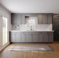 Meuble de cuisine en bois massif de style minimaliste moderne, personnalisable et facile à installer pour maison résidentielle