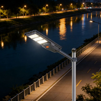 Lampe solaire de rue 100W IP65 extérieure en ABS avec détecteur de mouvement, allumage crépusculaire, pour jardin, garage, rue, CE RoHS
