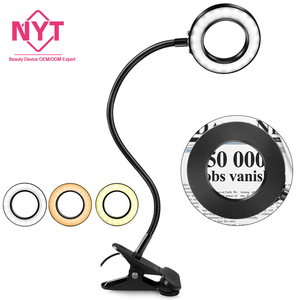 Mini studio d'artisanat mains libres Clip de bureau pour les loisirs quotidiens <span class=keywords><strong>sur</strong></span> le lit pour la lecture lampe flexible <span class=keywords><strong>loupe</strong></span> LED avec support de lumière - Product Image 2