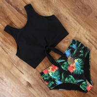XCYL-200007 Dames Sexy High-Leg 2-delige Bikini Zwemkleding met Printdesign, Anti-UV & Snel Droogend, OEM Merk Zwempakken