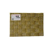 Plafonds en PVC personnalisés, résistants au feu et à l'humidité, décoration de plafond d'hôtel, forme de grille, tapis synthétique en bambou