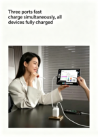 Pengisi Daya Retractable Terbaik GaNUSB 65w Pengisi Daya Cepat Tipe C Portabel 65w Universal untuk Pengisi Daya iPhone Retractable