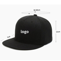 Gorra de Béisbol con Visera Plana Clásica Snapback, Lisa, con Borde Ajustable, de Copa Alta, Color de Moda, Tono Liso y Logotipo Personalizado