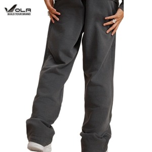 2025 Custom 450GSM Acid Wash <strong>Jogger</strong> <strong>Loose</strong> Sweatshirts <strong>Men</strong> Straight Leg Bottom Pant Thick Cotton Vintage Stacked Sweat Pants - Product Image 6