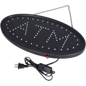 Letrero LED ovalado para cajero automático, letrero colgante para escaparate interior, letrero decorativo para entrada de banco, luz indicadora de cajero automático - Product Image 2