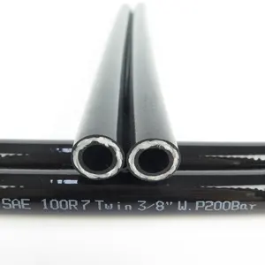 SAE 100 R7/EN855 R7 Faser geflochtener verstärkter Hochdruck-Thermoplast schlauch aus Nylon harz
