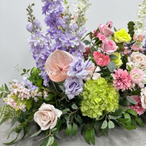 Super <strong>Big</strong> 80cm Aisle Flower for Wedding Arrangement Supplies Custom Larkspur <strong>Eucalyptus</strong> Leaves Design Road Guide Flower - Product Image 3