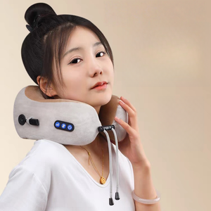 OEM/ODM bantal pemanas berbentuk U nirkabel pemijat leher getar elektrik rumah bantal pijat leher - Product Image 1