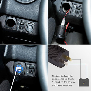 Cargador de coche USB Dual de 12V, salida impermeable de carga rápida de 5V 2.1A con LED rojo para RV, barco, electrónica automotriz marina - Product Image 6