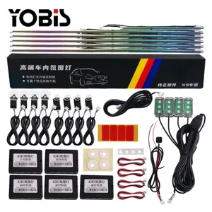 YOBIS 18 in 1 Symphony LED Car Atmosphere Lights RGB 64 Multiple Model APP Atmosphere Lights For Car