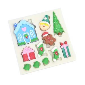 Molde de Silicona para Decoración de Pasteles de Fondant con Forma de Árbol de Navidad, Alce, Copo de Nieve y Hombre de Jengibre, Utensilios para Hornear Chocolate - Product Image 5