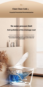 Phụ Nữ Thanh Lịch Hình Dạng Cong Sàn Gắn Thông Minh Gốm WC Nhà Vệ Sinh Phòng Tắm Tự Động Chân Cảm Biến Thông Minh Nhà Vệ Sinh Commode - Product Image 5