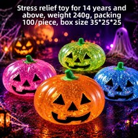 Nouveau jouet anti-stress en caoutchouc de maltose en forme de citrouille d'Halloween avec fonction de rebond lent, jouet à presser anti-stress Squishies