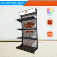 Supermarkt Regalst änder Shop Grid Mesh Stand mit Light Box Heavy Duty