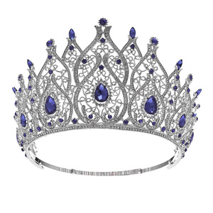 Corona Regolabile Barocca Stile Europeo-Americano per Concorsi di Bellezza Miss World, Tiara Nobile <span class=keywords><strong>da</strong></span> Sposa, <span class=keywords><strong>Regina</strong></span>, Sfilata, Matrimonio, Compleanno - Product Image 3