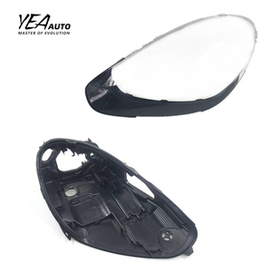 Cubierta de Faro Delantero para Automóvil, Cristal de Faro para Porsche <span class=keywords><strong>Cayenne</strong></span>, Panamera, <span class=keywords><strong>Macan</strong></span>, 911, 718, Cayman, Carcasa de Faro Negra, Base Trasera - Product Image 1