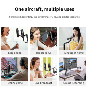 Tùy Chỉnh Có Thể Điều Chỉnh Có Thể Gập Lại Âm Thanh Không Dây Mic Đứng Máy Tính Để Bàn Bảng Nhôm Microphone Đứng Cho Studio Và Đài Phát Thanh Sử Dụng - Product Image 3