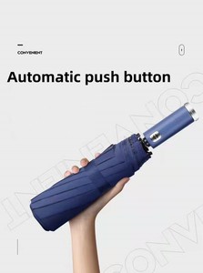 Lightweight Compact Travel <b>Automatic</b> Open Close Folding <b>Umbrella</b> With 180 Rotating Led Flashlight Folding <b>Umbrella</b> - Product Image 6