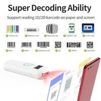 Lecteur de codes-barres portable sans fil GTCODESTAR 1D 2D Mini, lecteur de codes QR, pistolet de lecture pour supermarché