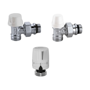 Kit Valvole con Controllo Termostatico 1/2 Pollice Angolare per Sistemi HVAC - Product Image 1