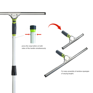 Tête <span class=keywords><strong>de</strong></span> raclette en acier inoxydable OEM en gros, 25cm, 35cm, 45cm, lame en caoutchouc, poignée TPR, fabricant - Product Image 5