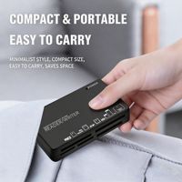 Lector de Tarjetas Multifunción OTG Compatible con Tarjetas de Memoria MS, XD/SD/CF/TF/M2, para Teléfonos y Computadoras