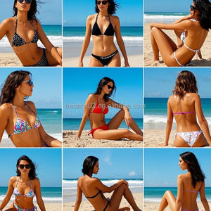 OEM nuovissimi costumi da bagno stampa popolare BIKINI set 3 pezzi di personalizzazione vari stile TOP BIKINI in basso tessuto ad asciugatura rapida - Product Image 6